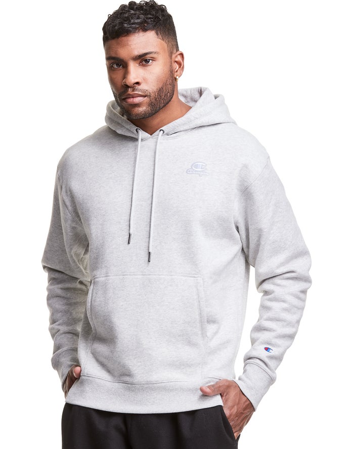 Champion Classic Fleece Embroidered Applique Logo - Miesten Harmaat Huppari - Suomi 0578619-UB